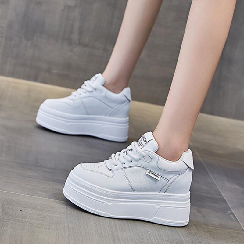 Running Shoes Women - 9CM Genuine Leather NEW Brand Designer