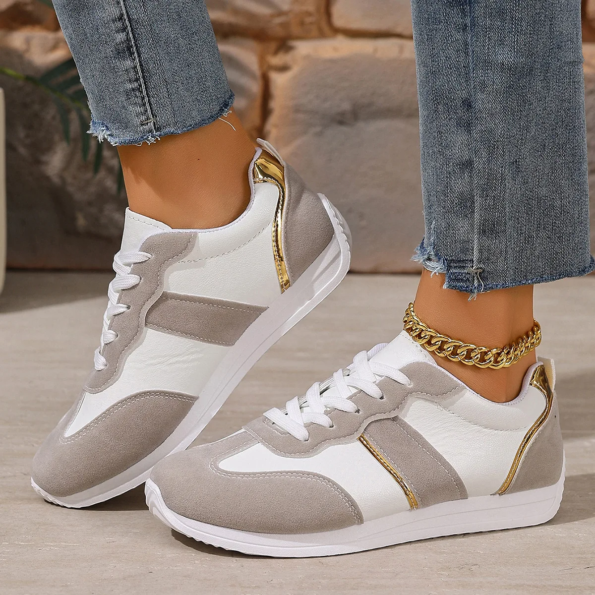 Running Shoes Women - Casual Low-Top Women's Running Shoes Flat