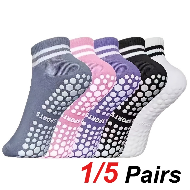 Sports Socks - 1/5 Pair Women's Silicone Anti Slip