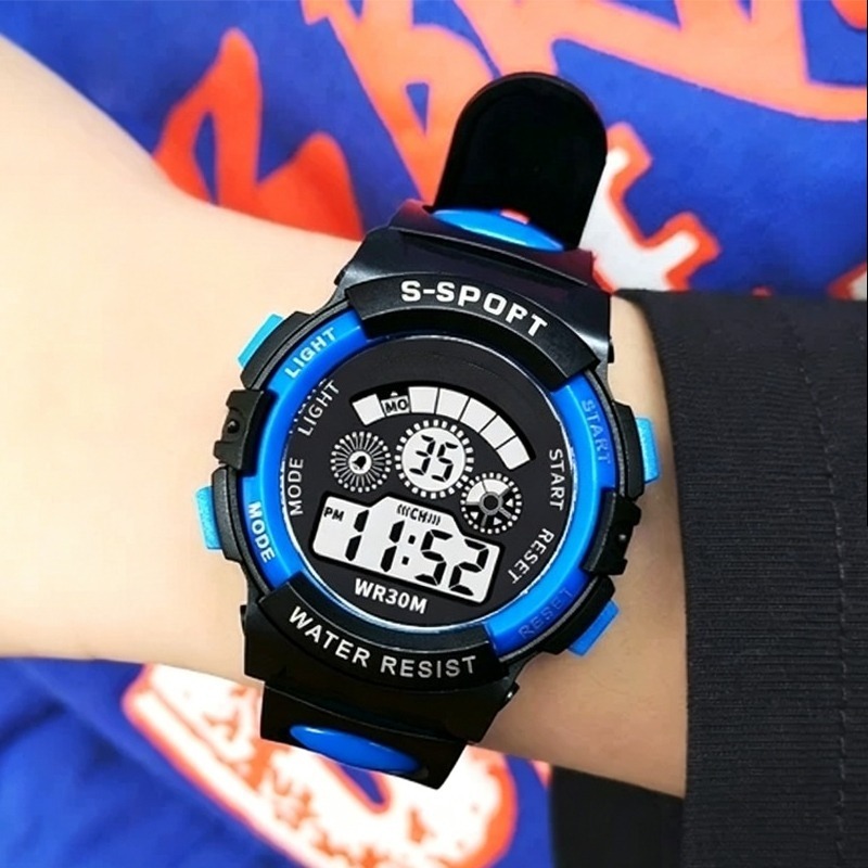 Running Watch - Children's Electronic Watch Boy's Waterproof Multi-functional