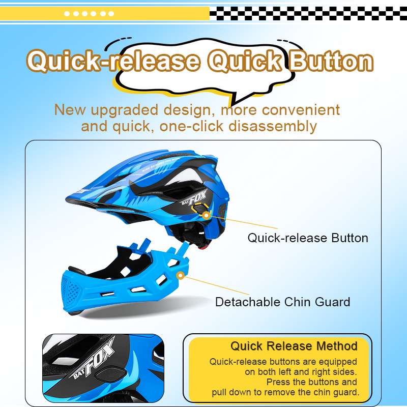 BATFOX Kids Full Face Bike Hel - Running Gear Kids 评论和价格