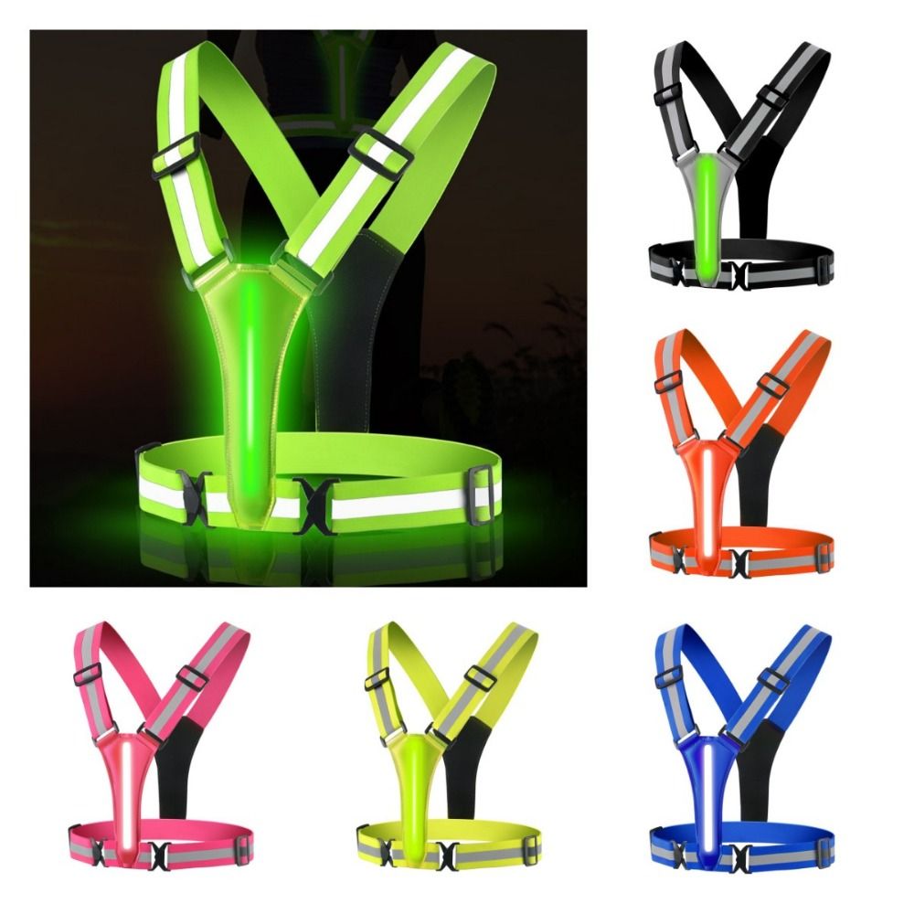 USB Rechargeable LED Reflectiv - Running Visibility Gear 评论和价格