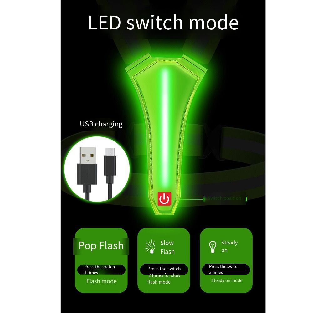 USB Rechargeable LED Reflectiv - Running Visibility Gear 评论和价格