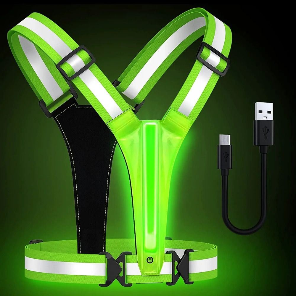 USB Rechargeable LED Reflectiv - Running Visibility Gear 评论和价格