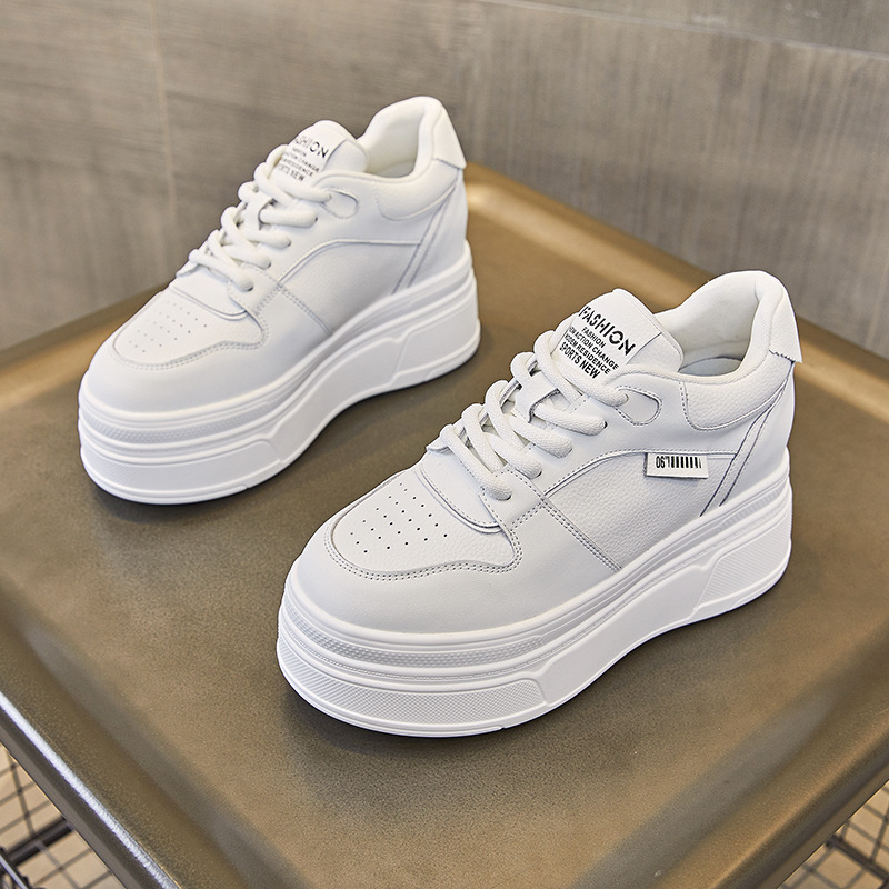 9CM Genuine Leather NEW Brand  - Running Shoes Women 评论和价格