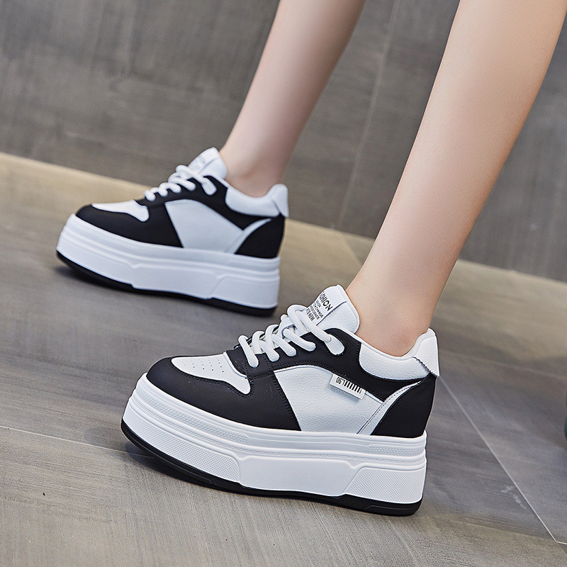 9CM Genuine Leather NEW Brand  - Running Shoes Women 评论和价格