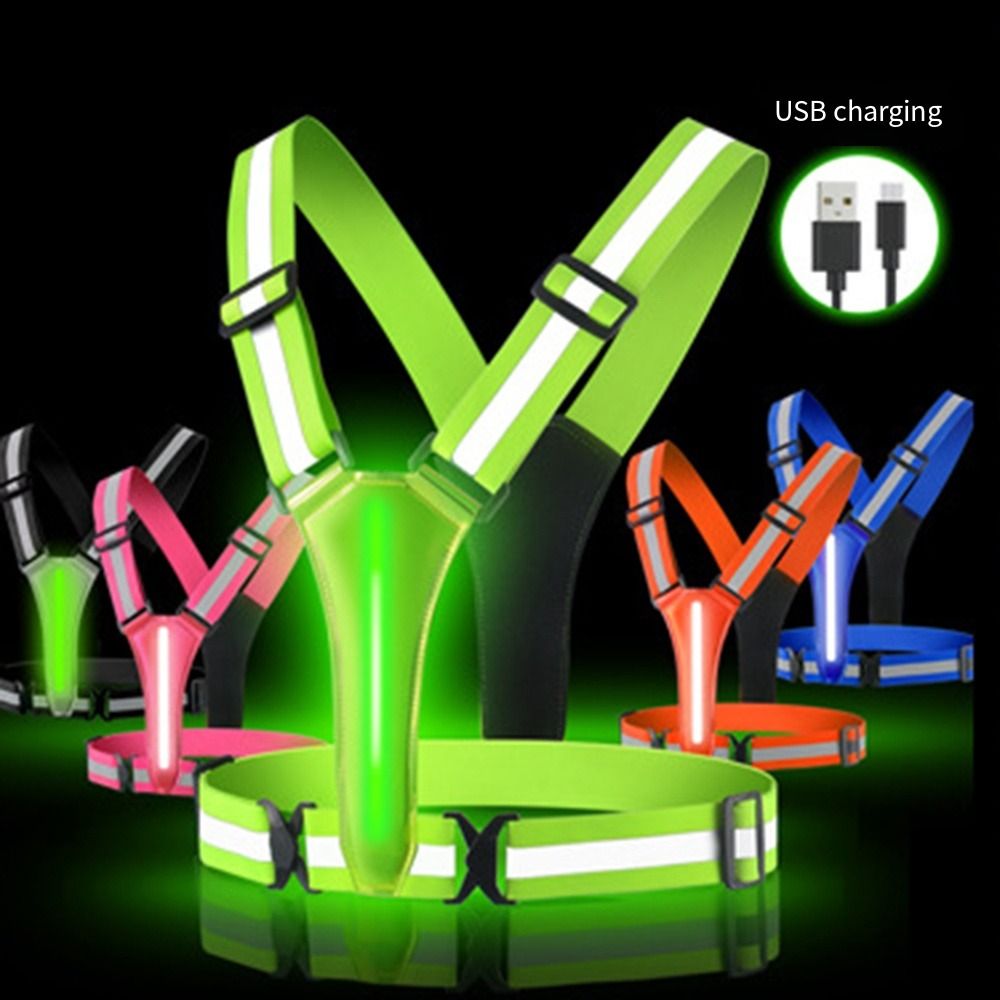 USB Rechargeable LED Reflectiv - Running Visibility Gear 评论和价格
