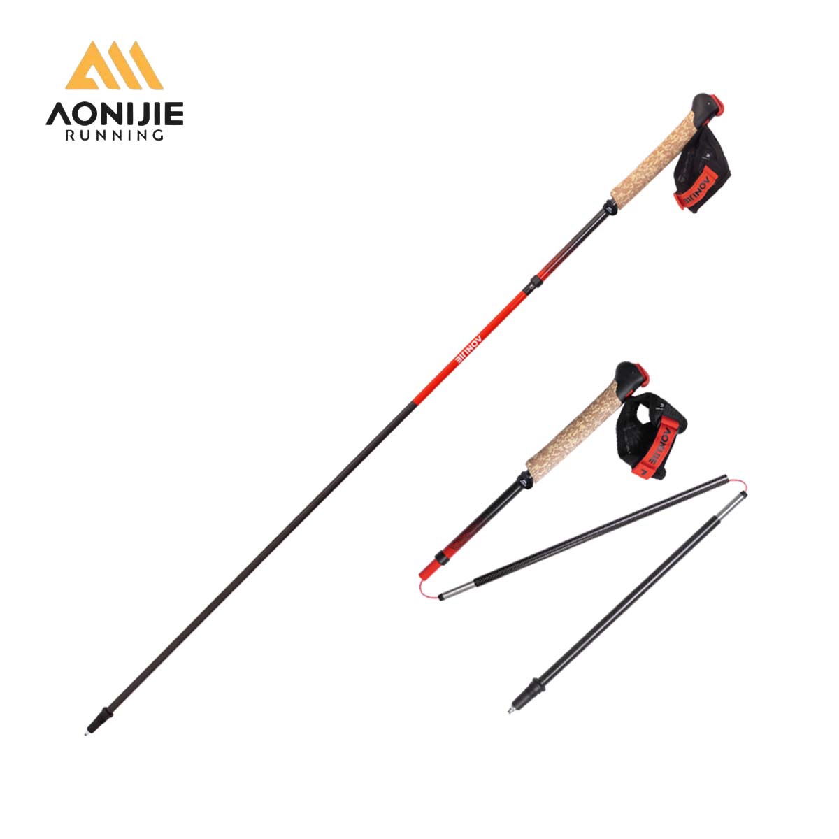 2 Pcs AONIJIE E4212 E4218 Fold - Trekking Pole Carbon 评论和价格