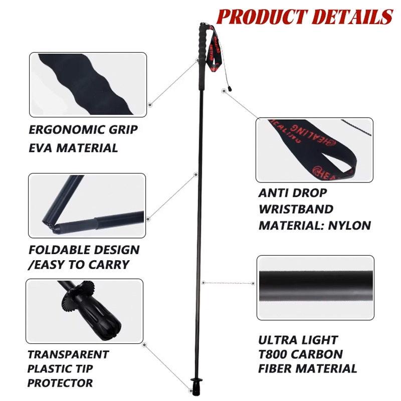 OKHEALING 110g Ultra-Light 5-S - Trekking Pole Carbon 评论和价格