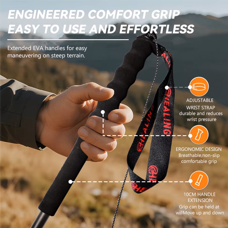 OKHEALING 110g Ultra-Light 5-S - Trekking Pole Carbon 评论和价格