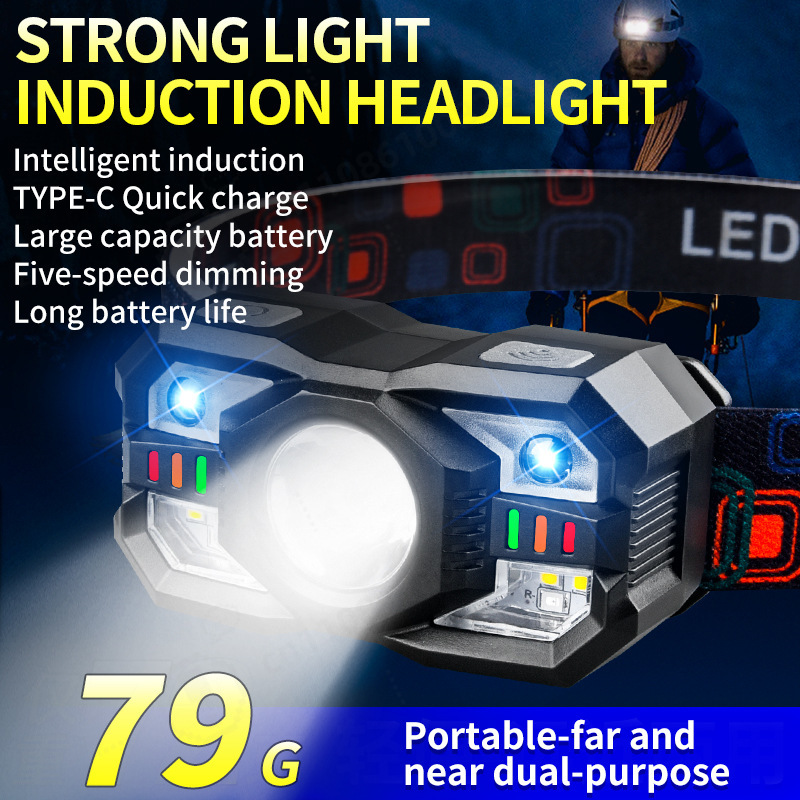 LED Induction Headlamp USB Cha - Running Headlamp 评论和价格