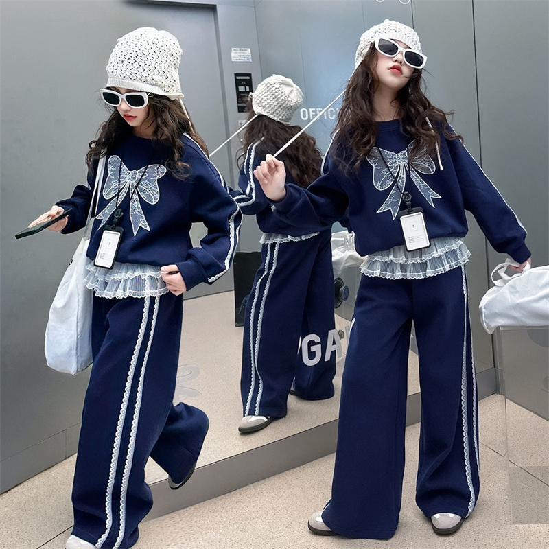 Autumn Girls Lace Sets Childre - Running Gear Kids 评论和价格