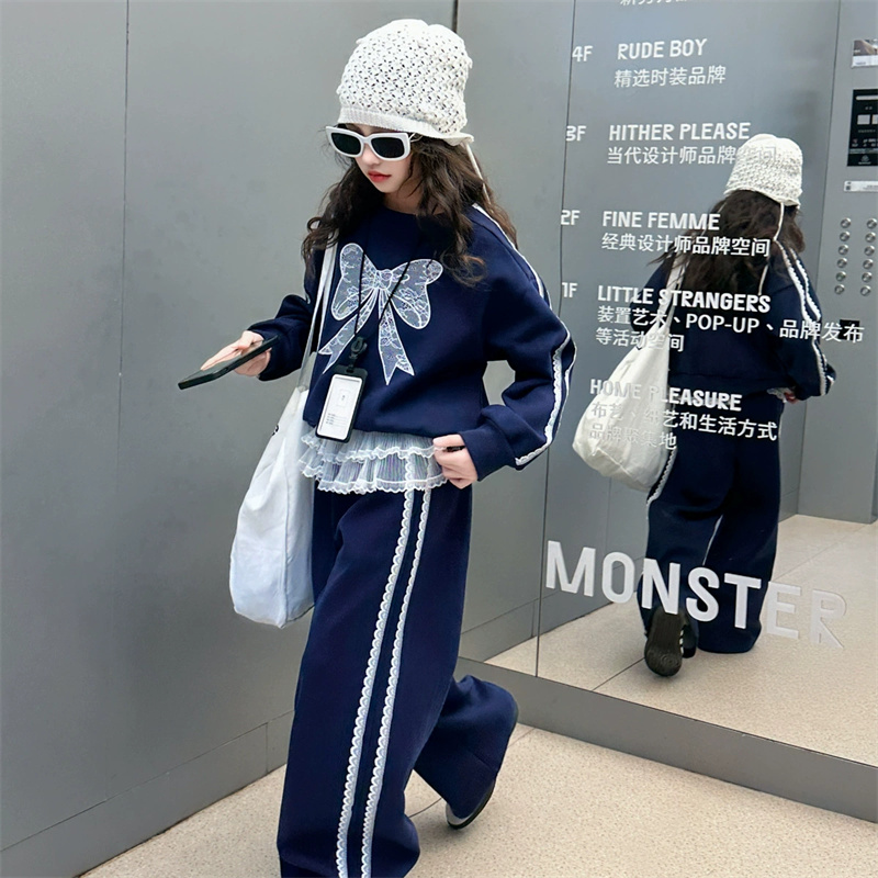 Autumn Girls Lace Sets Childre - Running Gear Kids 评论和价格