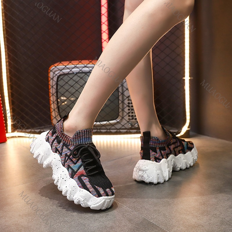 Women Chunky Sneakers Breathab - Running Shoes Women 评论和价格