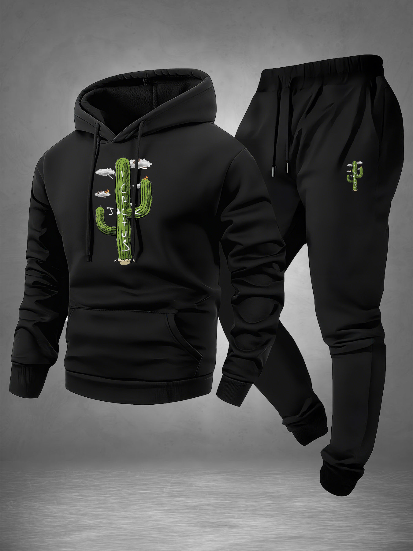 2026 Men Cactus Graphic Letter - Joggers Pants 评论和价格