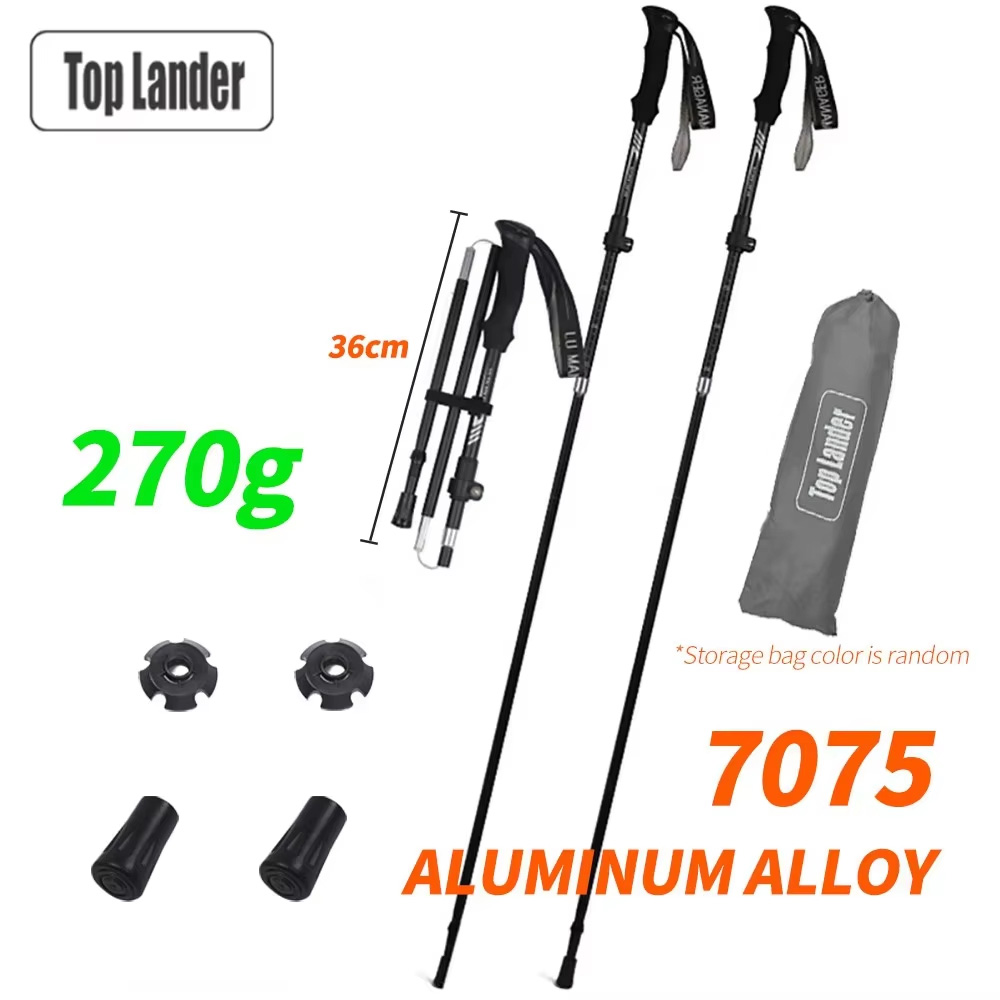 Foldable Trekking Pole 7075 Al - Trekking Pole Carbon 评论和价格