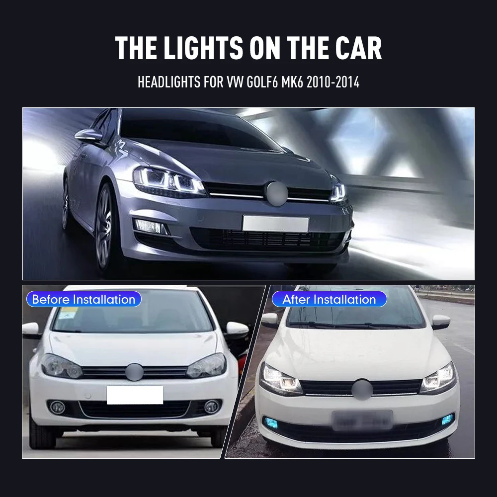 2PCs Car Styling Head Lamp for - Running Headlamp 评论和价格