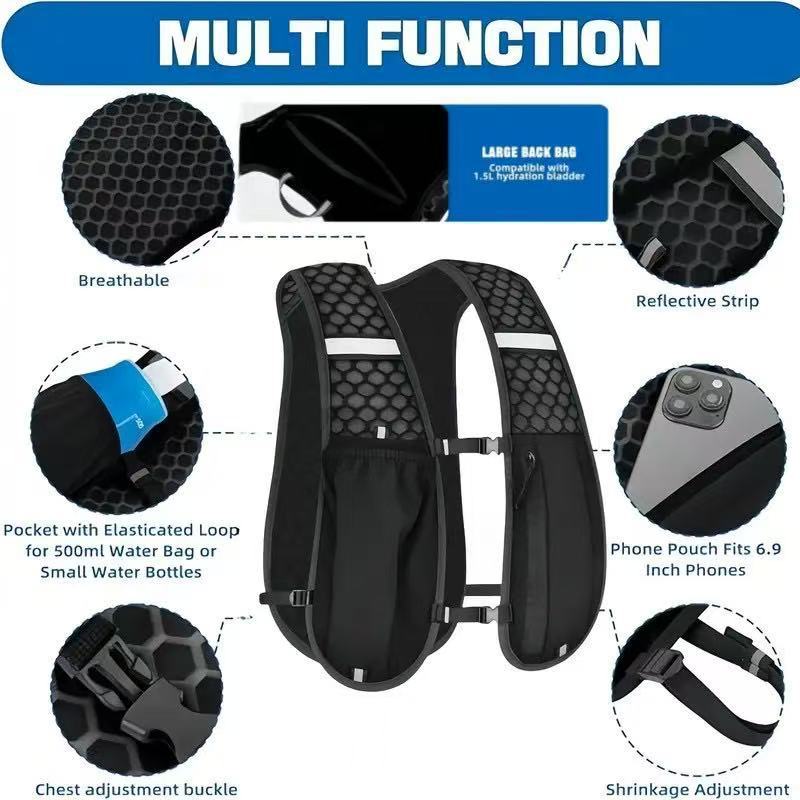 Unisex Running Vest Water-Resi - Hydration Vest 评论和价格