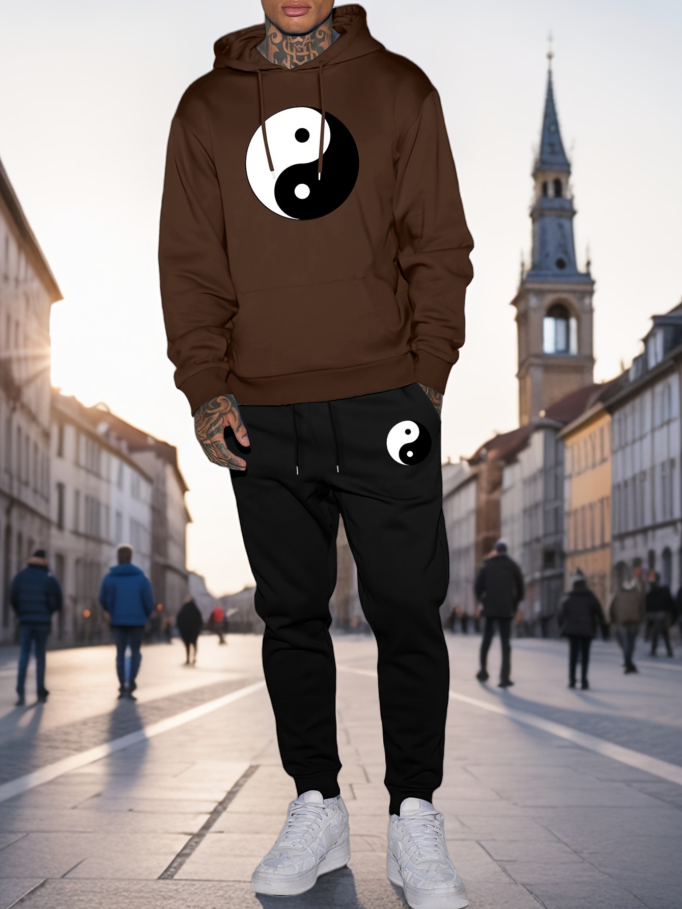2026 Men Yin Yang Tai Chi Symb - Joggers Pants 评论和价格