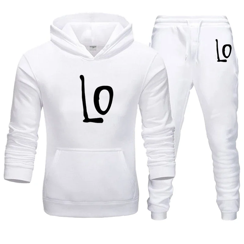 New Couple Tracksuit Set LO VE - Joggers Pants 评论和价格
