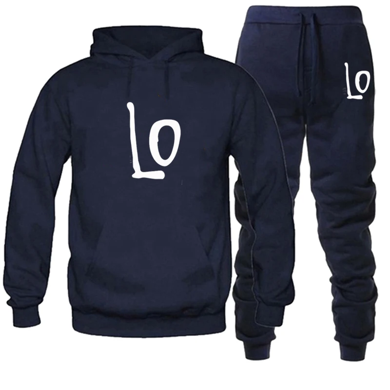 New Couple Tracksuit Set LO VE - Joggers Pants 评论和价格
