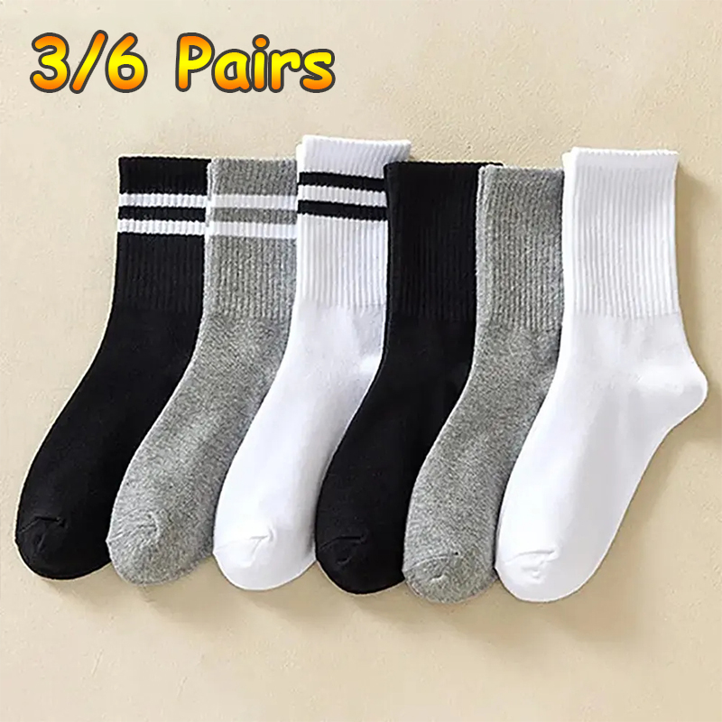 3/6 Pairs Women Sports Solid S - Sports Socks 评论和价格