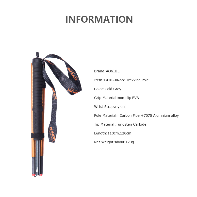 2pcs AONIJIE Z-Pole Folding Ul - Trekking Pole Carbon 评论和价格