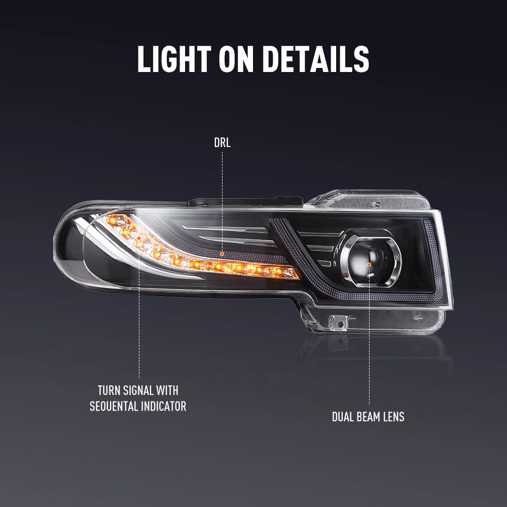 2PCs Car Styling Head Lamp for - Running Headlamp 评论和价格