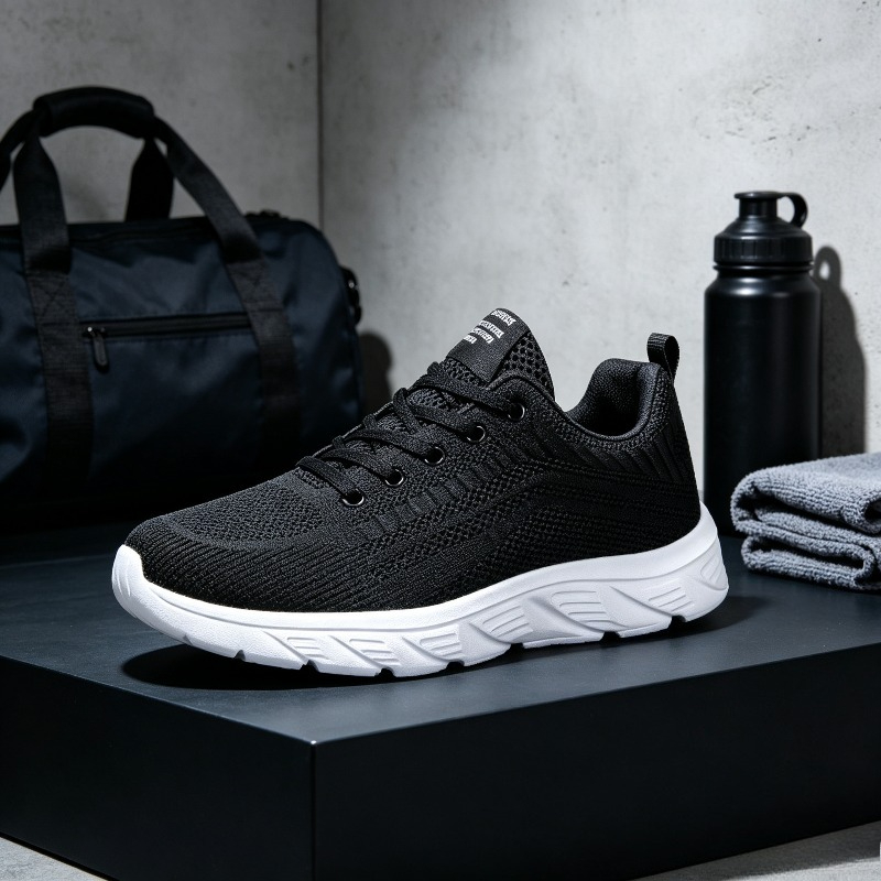 Men Breathable Knit Sneakers W - Running Shoes Men 评论和价格