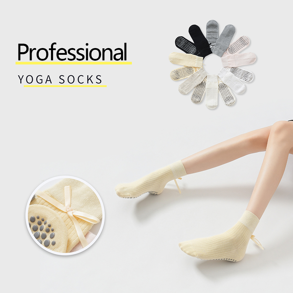 Cute Bowknot Yoga Socks Girls  - Sports Socks 评论和价格