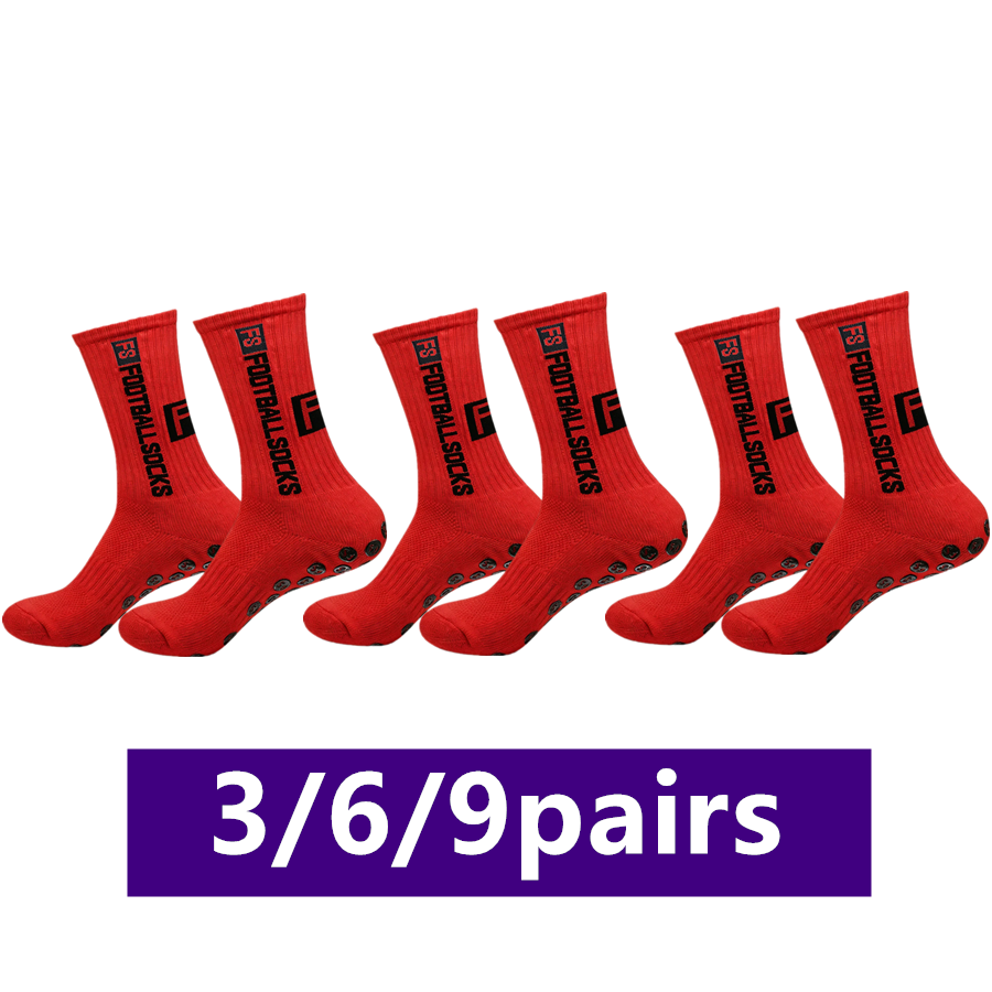 3/6/9pairs unisex non slip gri - Sports Socks 评论和价格
